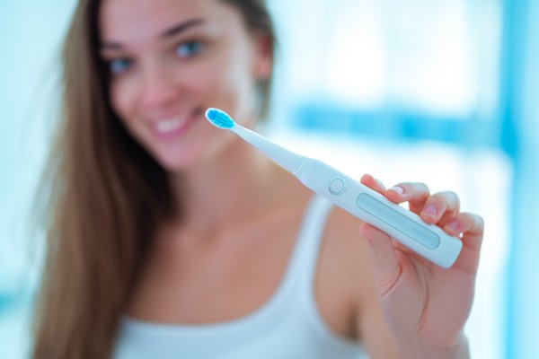 electric toothbrush close up